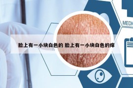 脸上有一小块白色的 脸上有一小块白色的痒