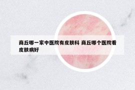 商丘哪一家中医院有皮肤科 商丘哪个医院看皮肤病好