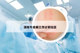 清除牛皮癣工作计划社区