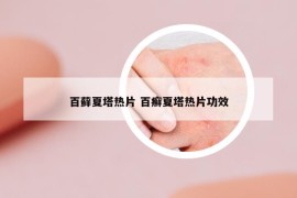 百藓夏塔热片 百癣夏塔热片功效