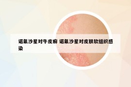诺氟沙星对牛皮癣 诺氟沙星对皮肤软组织感染