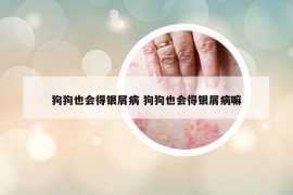 狗狗也会得银屑病 狗狗也会得银屑病嘛