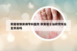 荆夏敏银屑病专科医院 荆夏敏七仙研究所治愈率高吗