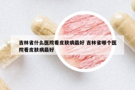 吉林省什么医院看皮肤病最好 吉林省哪个医院看皮肤病最好