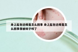 身上起包还痒是怎么回事 身上起包还痒是怎么回事像被蚊子咬了