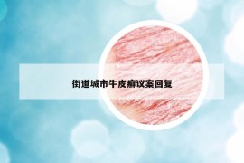 街道城市牛皮癣议案回复