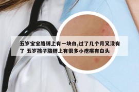 五岁宝宝胳膊上有一块白,过了几个月又没有了 五岁孩子胳膊上有很多小疙瘩有白头