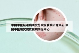 中国中医疑难病研究总院皮肤病研究中心 中国中医研究院皮肤病研治中心