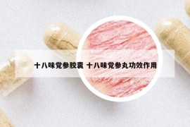 十八味党参胶囊 十八味党参丸功效作用
