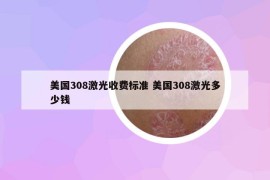 美国308激光收费标准 美国308激光多少钱