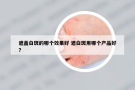 遮盖白斑的哪个效果好 遮白斑用哪个产品好?