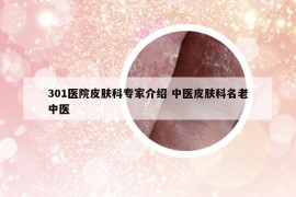 301医院皮肤科专家介绍 中医皮肤科名老中医