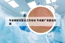 牛皮癣综合整治工作会议 牛皮廨广告整治方案