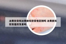 冰黄软膏和冰黄肤乐软膏有区别吗 冰黄肤乐软膏是抗生素吗