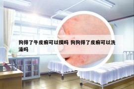 狗得了牛皮癣可以摸吗 狗狗得了皮癣可以洗澡吗