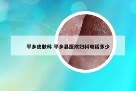 平乡皮肤科 平乡县医院妇科电话多少