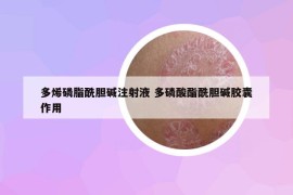 多烯磷脂酰胆碱注射液 多磷酸酯酰胆碱胶囊作用