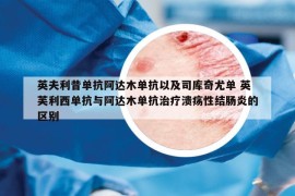 英夫利昔单抗阿达木单抗以及司库奇尤单 英芙利西单抗与阿达木单抗治疗溃疡性结肠炎的区别