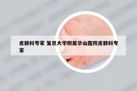 皮肤科专家 复旦大学附属华山医院皮肤科专家