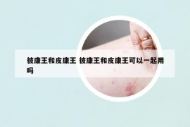 彼康王和皮康王 彼康王和皮康王可以一起用吗